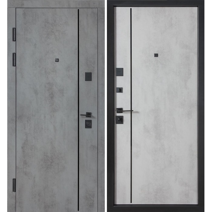 Вхідні двері B-83 модель 554 оксид темний/оксид світлий
