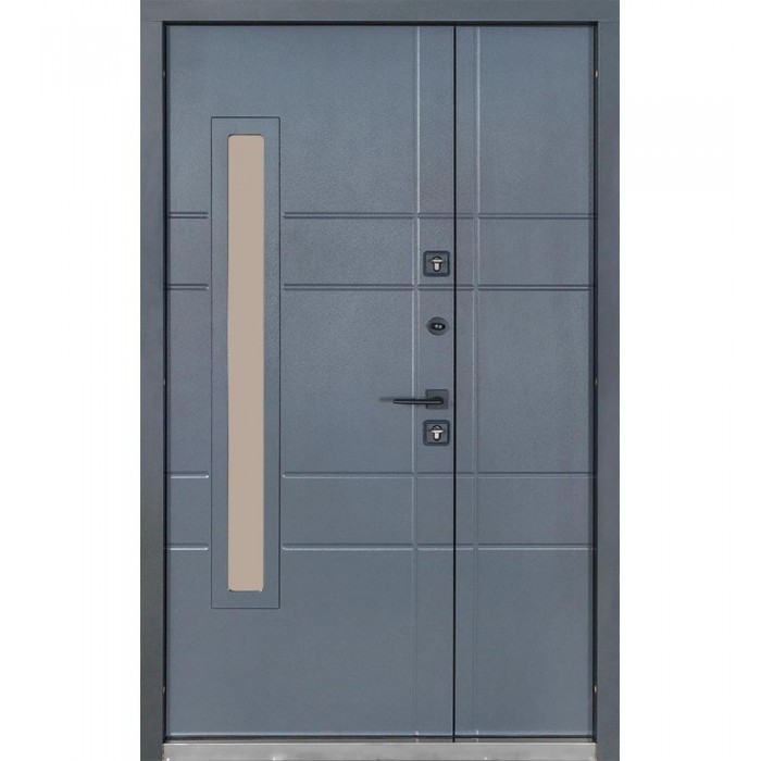 Вхідні двері Termo House 1,5 модель 705/431 темний антрацит/сірий антрацит