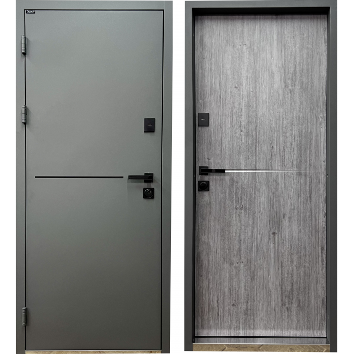 Вхідні двері Street Termo Aluma-3 Metallic grey/Віола модрина вулканічна