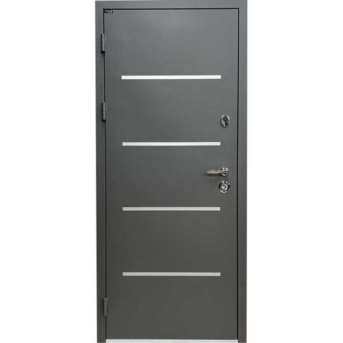 Вхідні двері Street Termo Aluma Metallic grey/Токіо-2 дуб шато